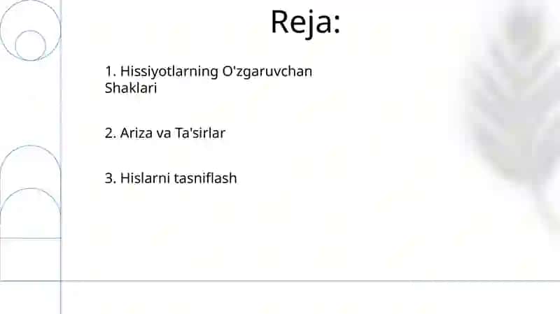 Sezgilar klassifikatsiyasi va sezgilarning oʻzgaruvchan shaklilar 2
