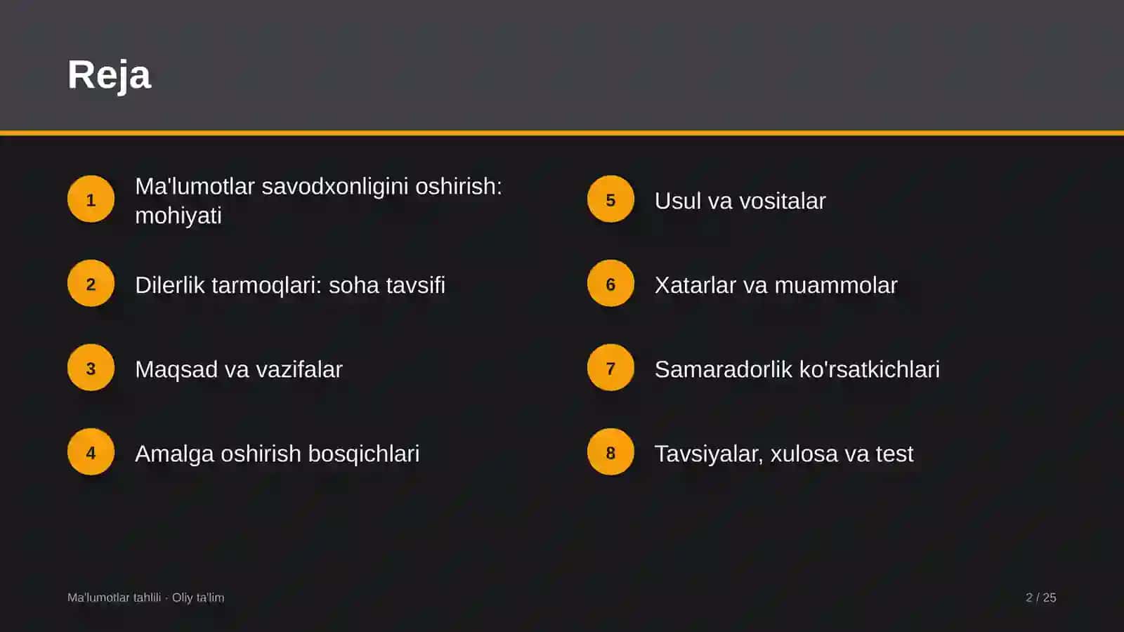 Dilerlik tarmoqlarida xodimlarning ma'lumotlar bilan ishlash savodxonligini oshirish 2