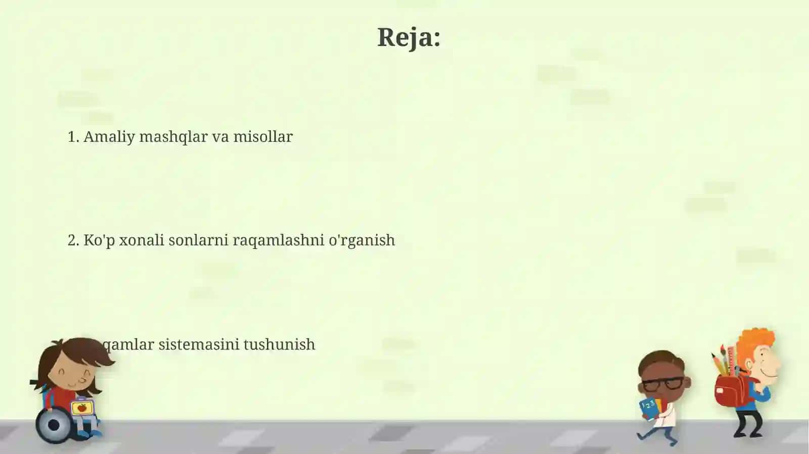 Ko‘p xonali sonlarni raqamlashni oʻrganish 2