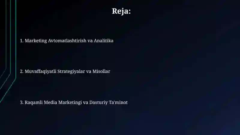 Raqamli Media Marketing va Dasturiy Ta'minot 2