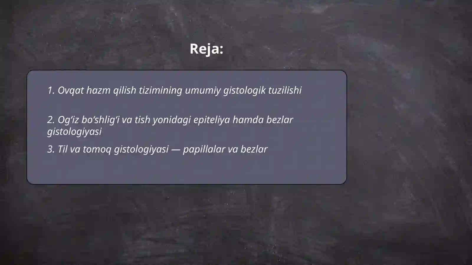 Ovqat hazm qilish gistologiyasi 2