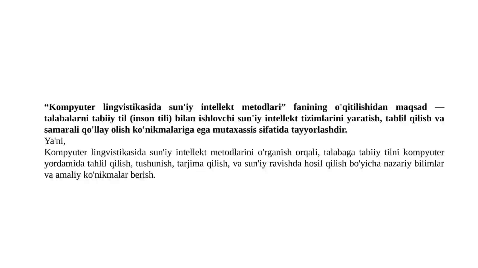 Kompyuter lingvistikasida sun'iy intellekt metodlari 2