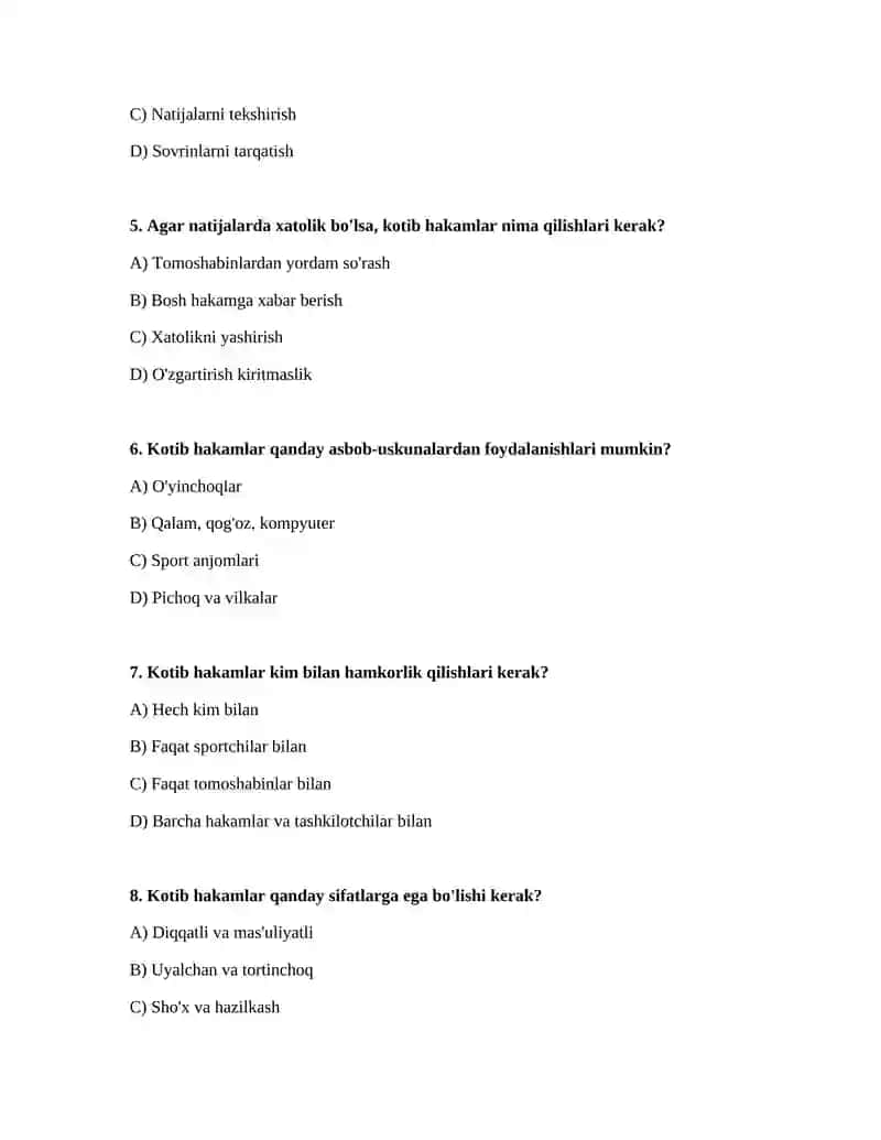 Kotib hakamlarining faoliyati 2