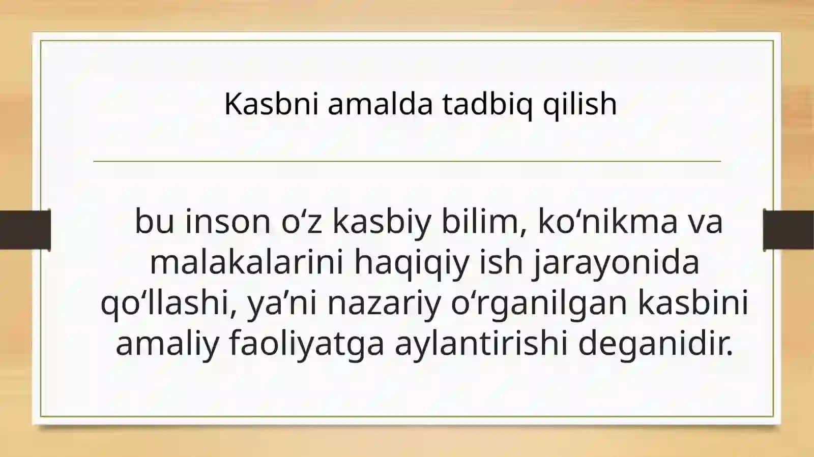 Kasbning tadbiqiy jihatlarida o‘z-o‘zini boshqarish 2