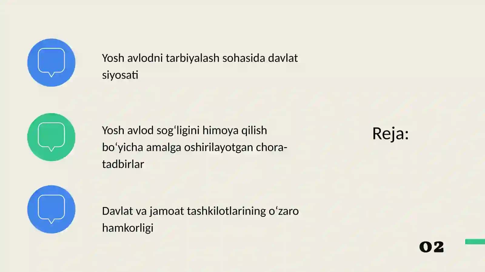 Davlatimizning yosh avlodni tarbiyalash va sog'ligini himoya qilish yo'llari 2
