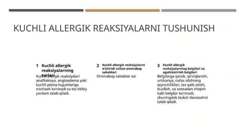 Shoshin allergik holatlarda tez yordam ko'rsatish 2