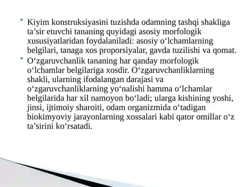 Qomat tuzilishi turlari 2
