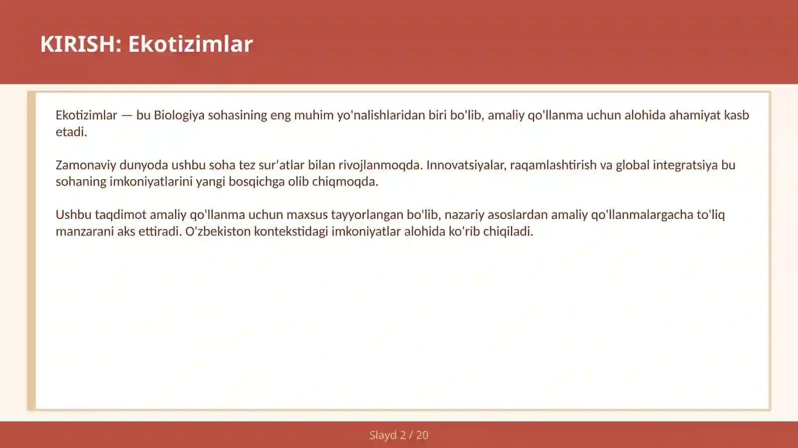 Ekotizimlar 2
