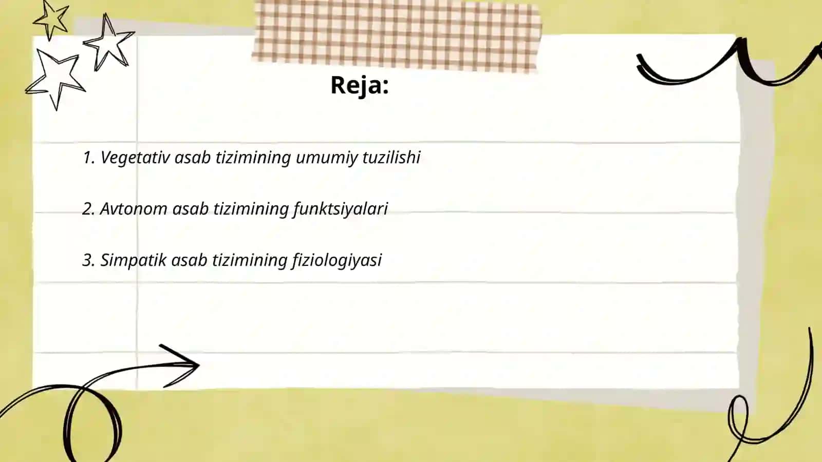 Vegetativ asab si'temasi 2