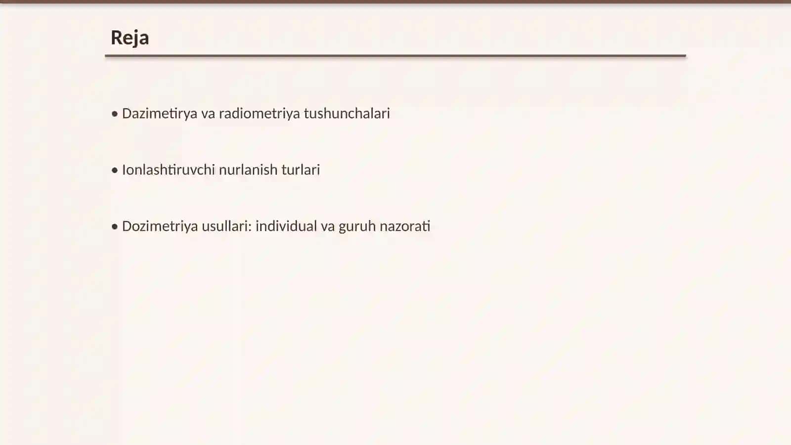 Dazimetirya va radimetirya tekshirish usullari va ularning gigeynik ahamiyati 2