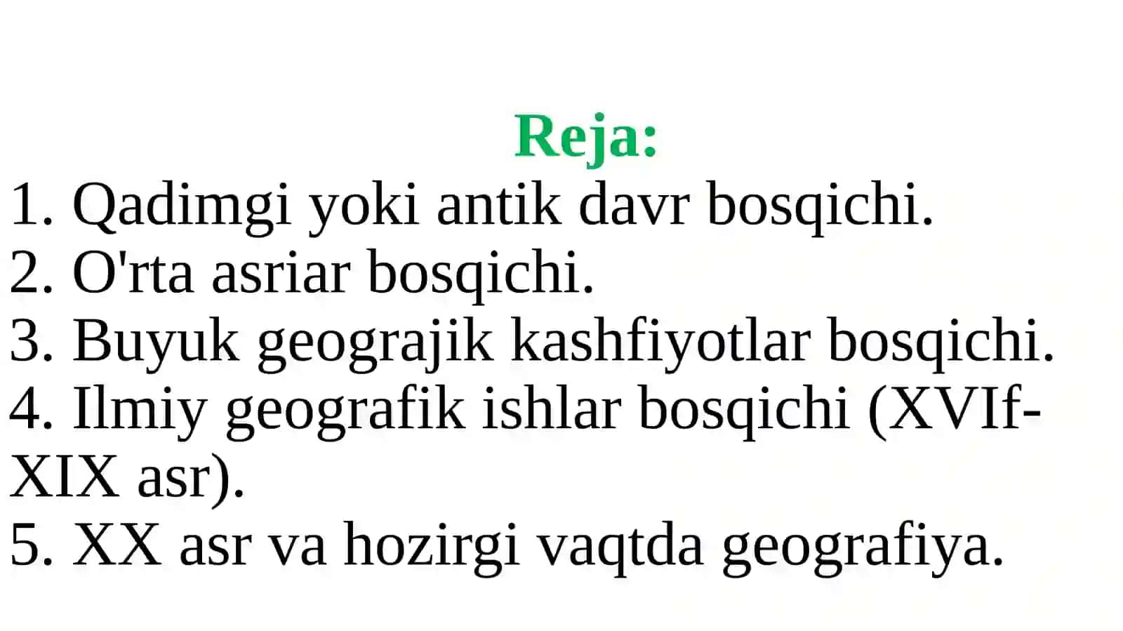Geografik bilimlarning rivojlanish tarixi 2