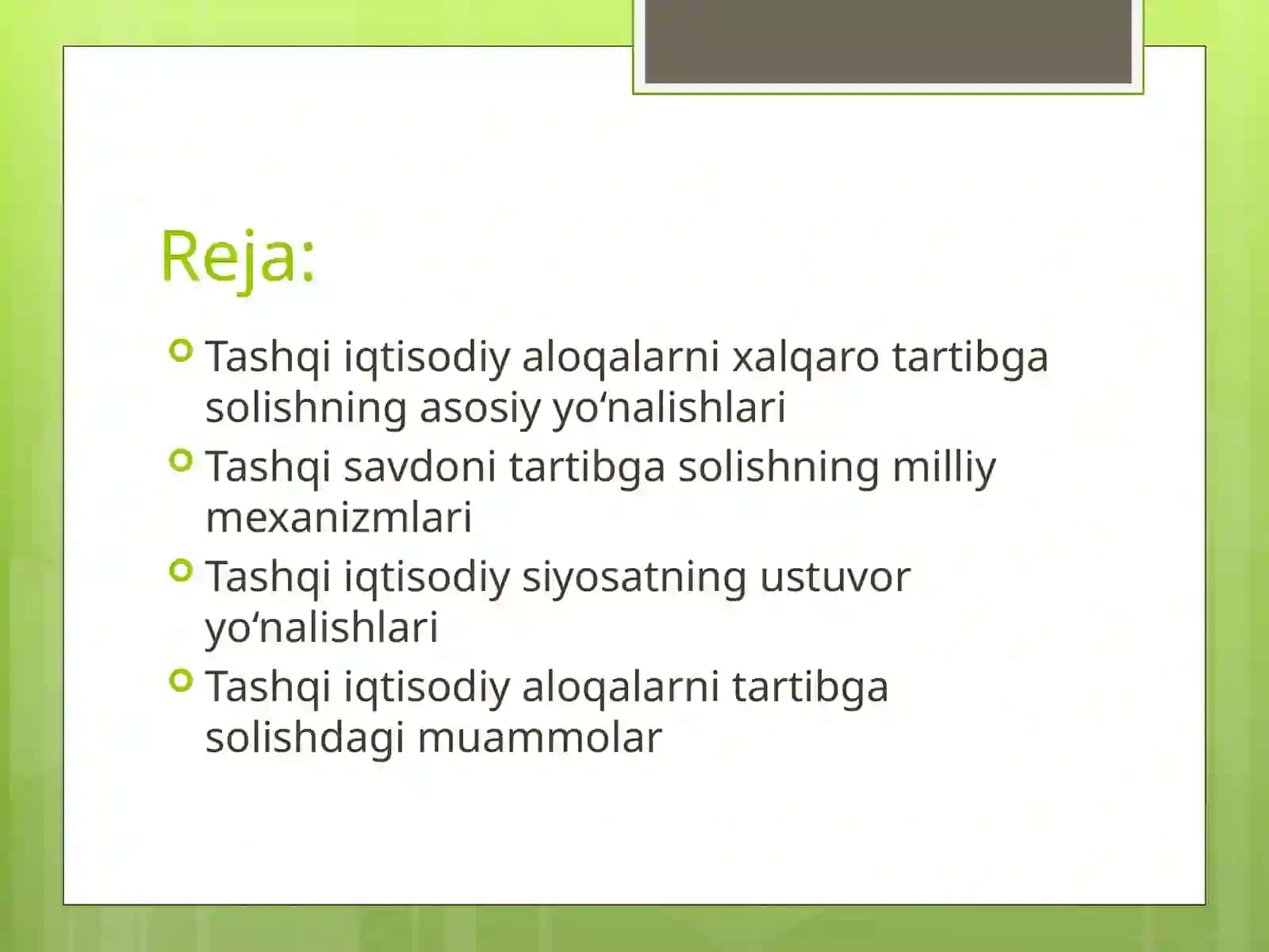 Benin mamlakatining tashqiiqtisodiy aloqalari 2