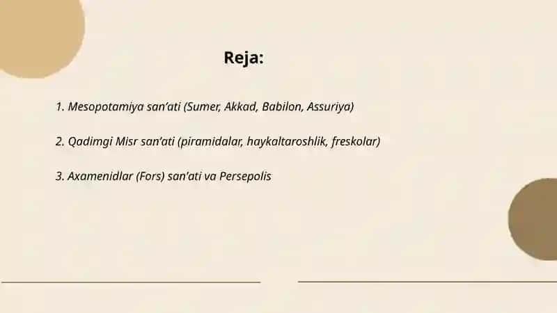 Qadimgi dunyo sanʼati 2