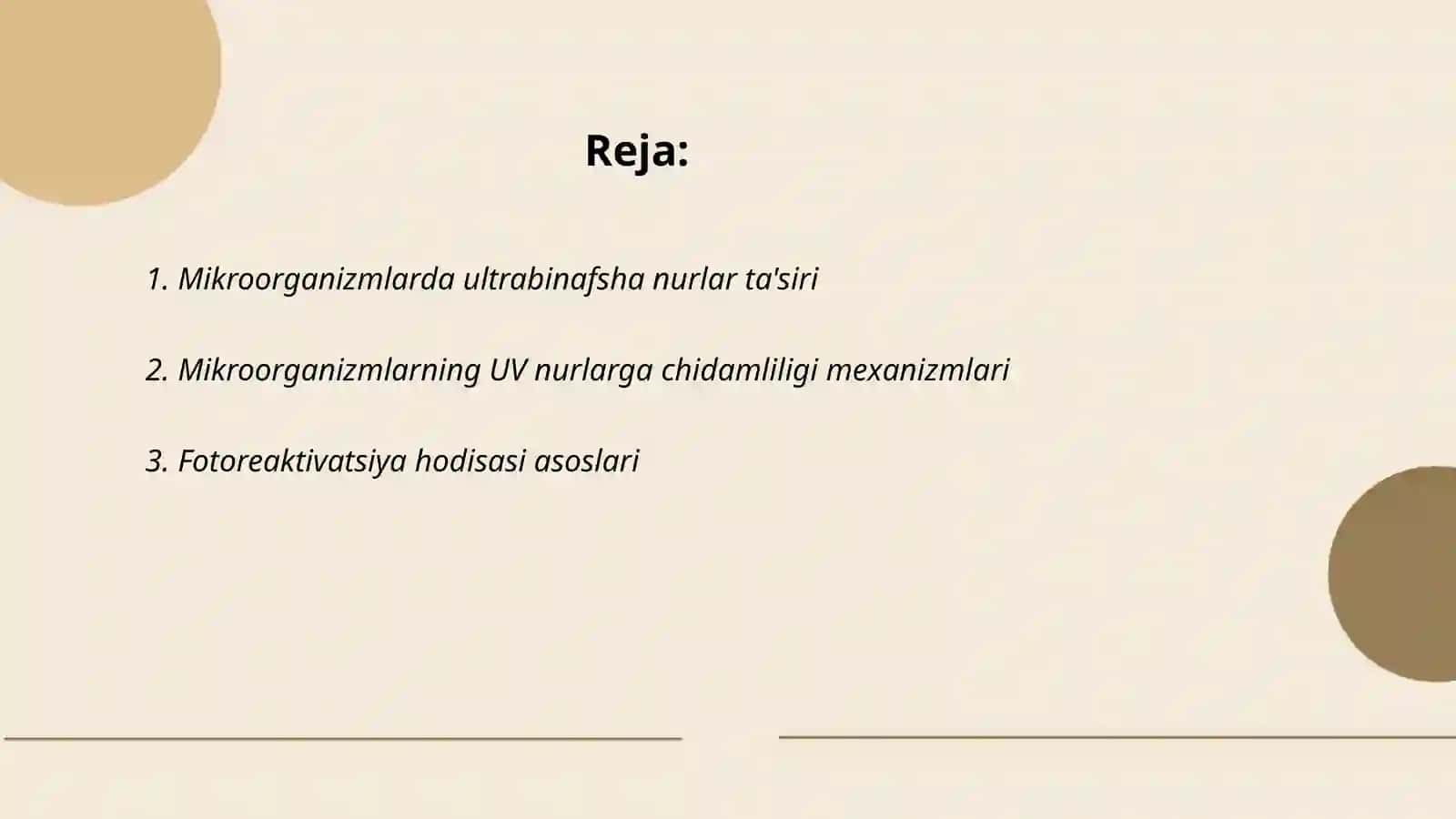 Mikroorganizmlarda ultrabinafsha nurlarga chidamliligi. Fotoreaktivatsiya hodisasi 2