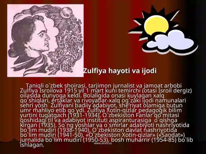 Zulfiyahayoti va ijodi 2