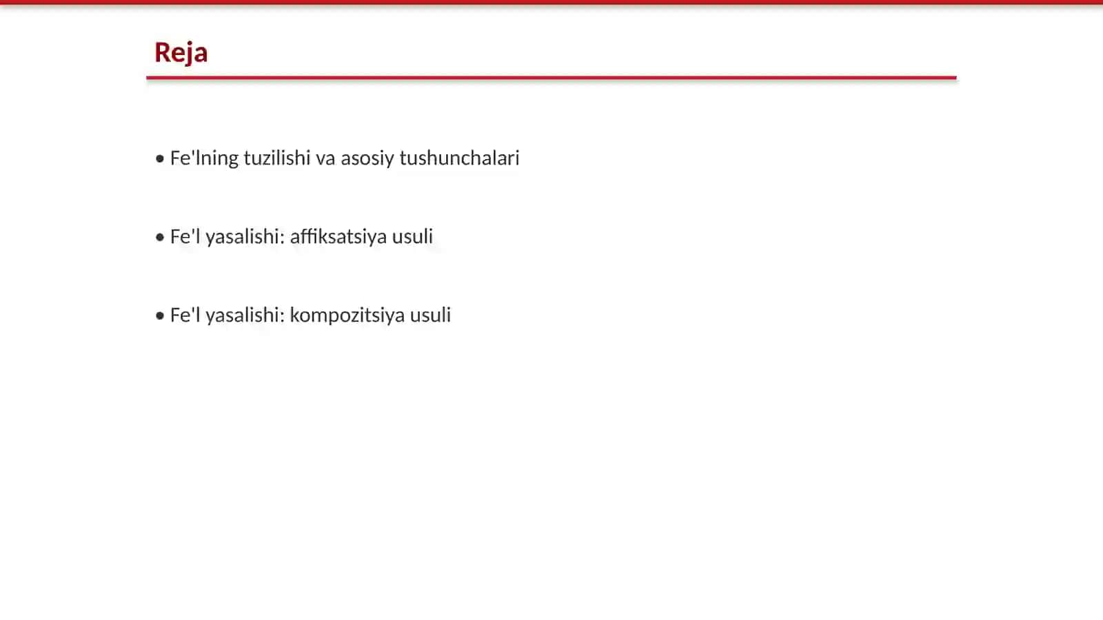 Fe'lning tuslanishi. Fe'l yasalishi 2