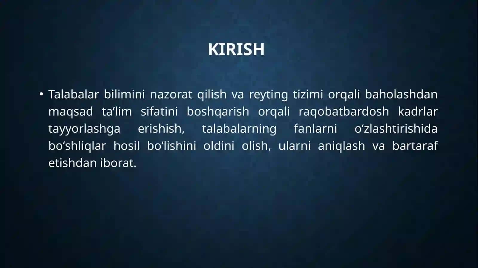 Talabalarni baholashda oraliq nazoratning ahamiyati 2