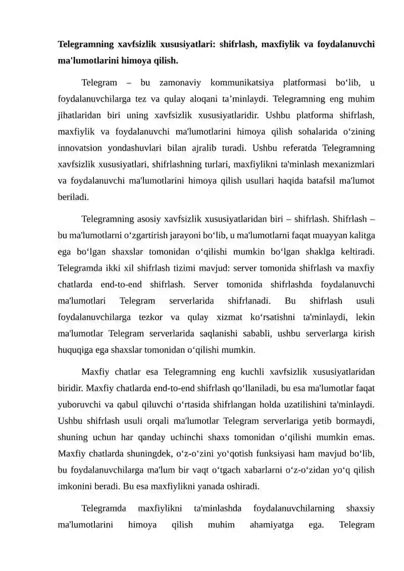 Telegramda xavfsizlik 2