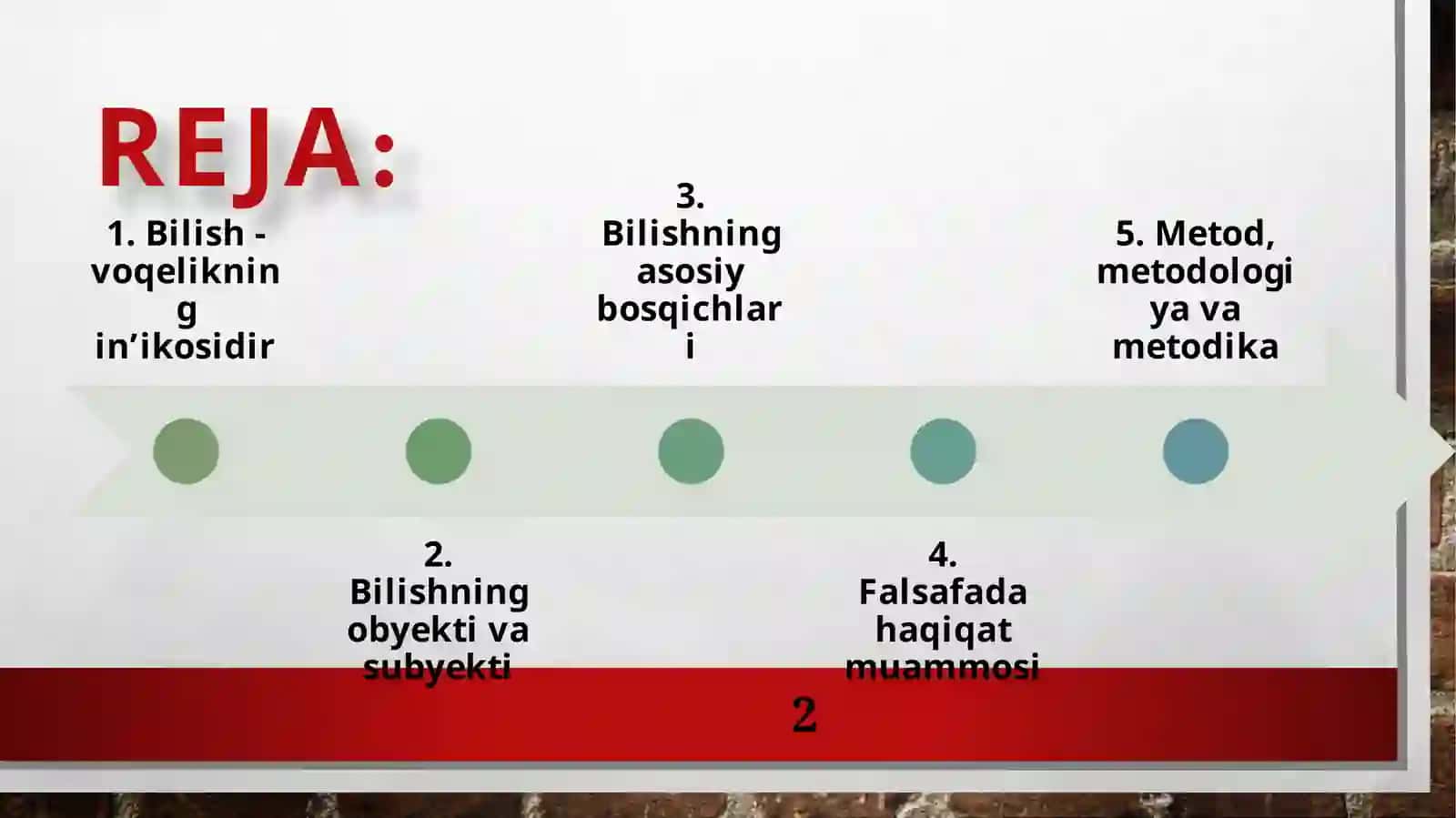 Bilish falsafasi(gnoseologiya) 2