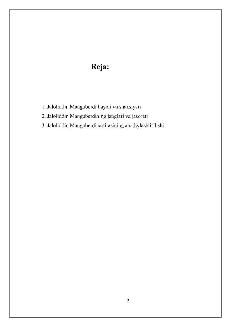 Referat Jaloliddin Manguberdi haqida 2