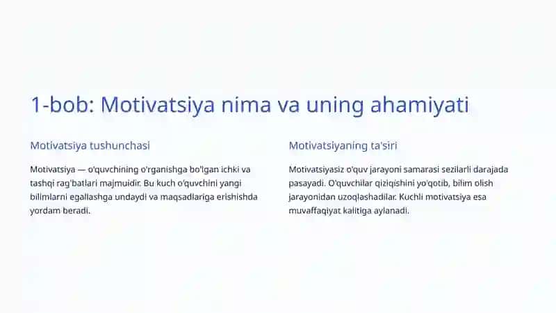 O'quv motivatsiyasi: Ta'limdagi muvaffaqiyat kaliti 2