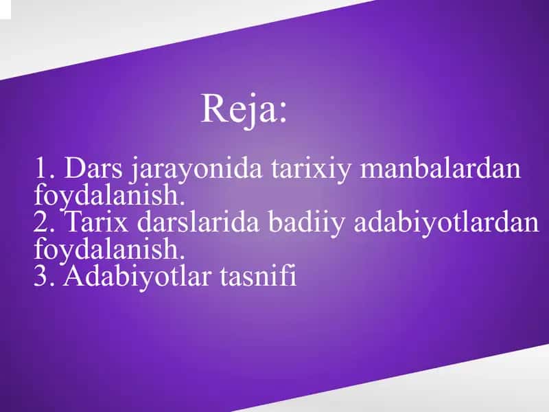 Tarix o'qitish metodikasi 2