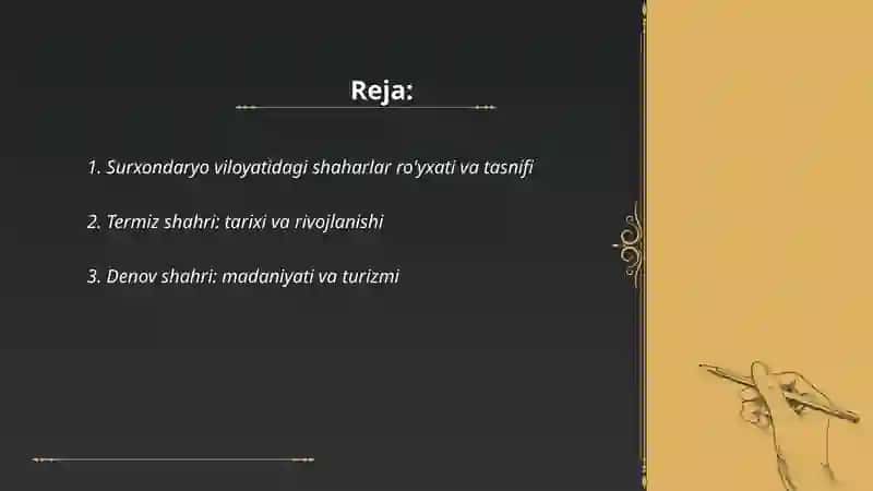 Surxondaryo viloyati shaharlari va shaharchalari 2