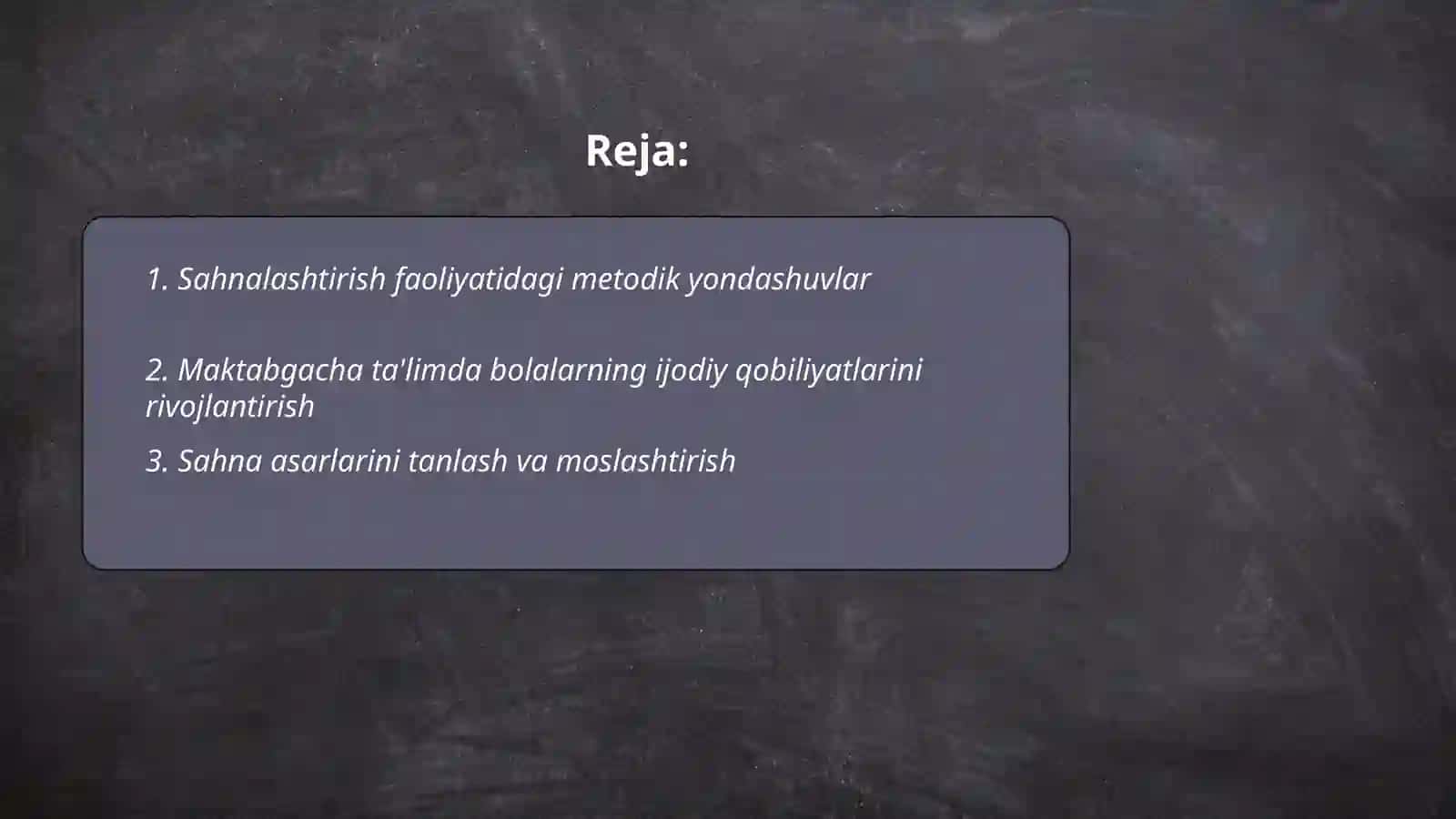 Maktabgacha ta’lim tashkilotida sahnalashtirish faoliyatining asosiy maqsadi 2