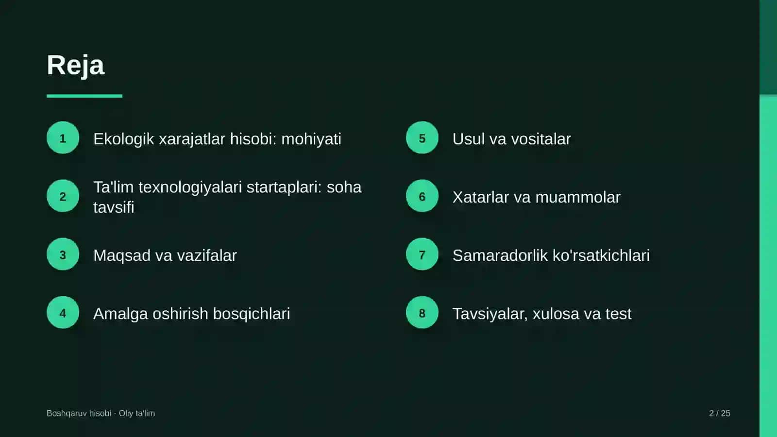 ta'lim texnologiyalari startaplarida ekologik xarajatlarni boshqaruv hisobida aks ettirish 6182 2