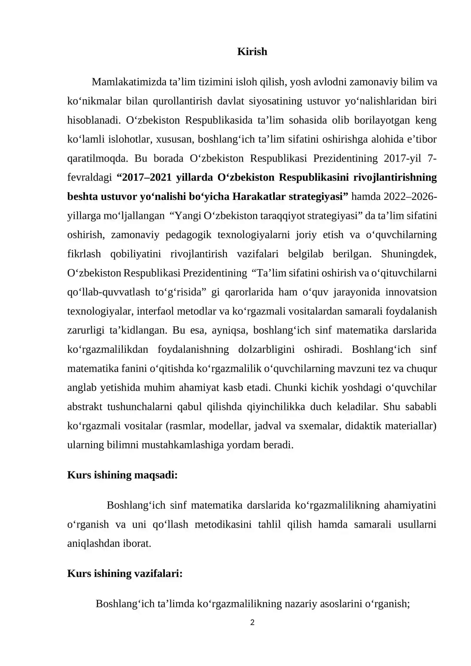 Boshlang‘ich sinf matematika darslarida ko‘rgazmalilikning ahamiyati va uni qo‘llash metodikasi 2
