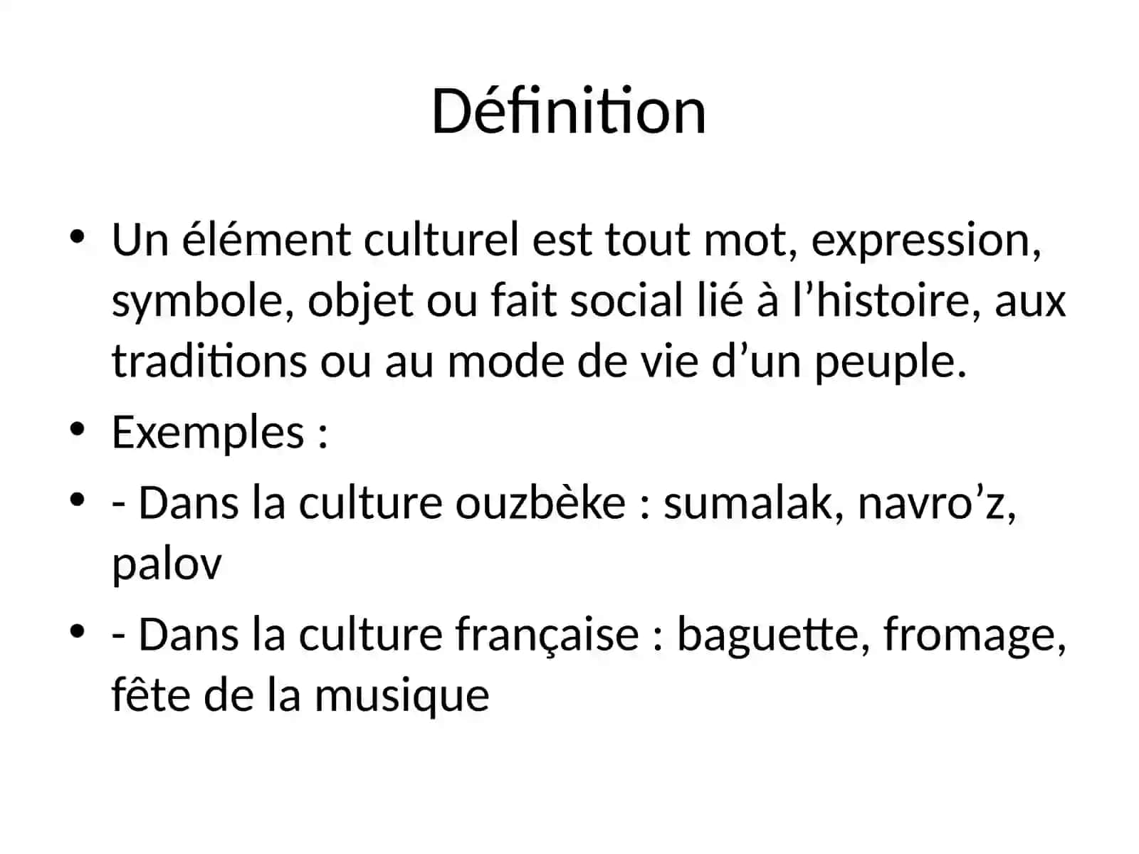 Éléments culturels dans la traduction 2