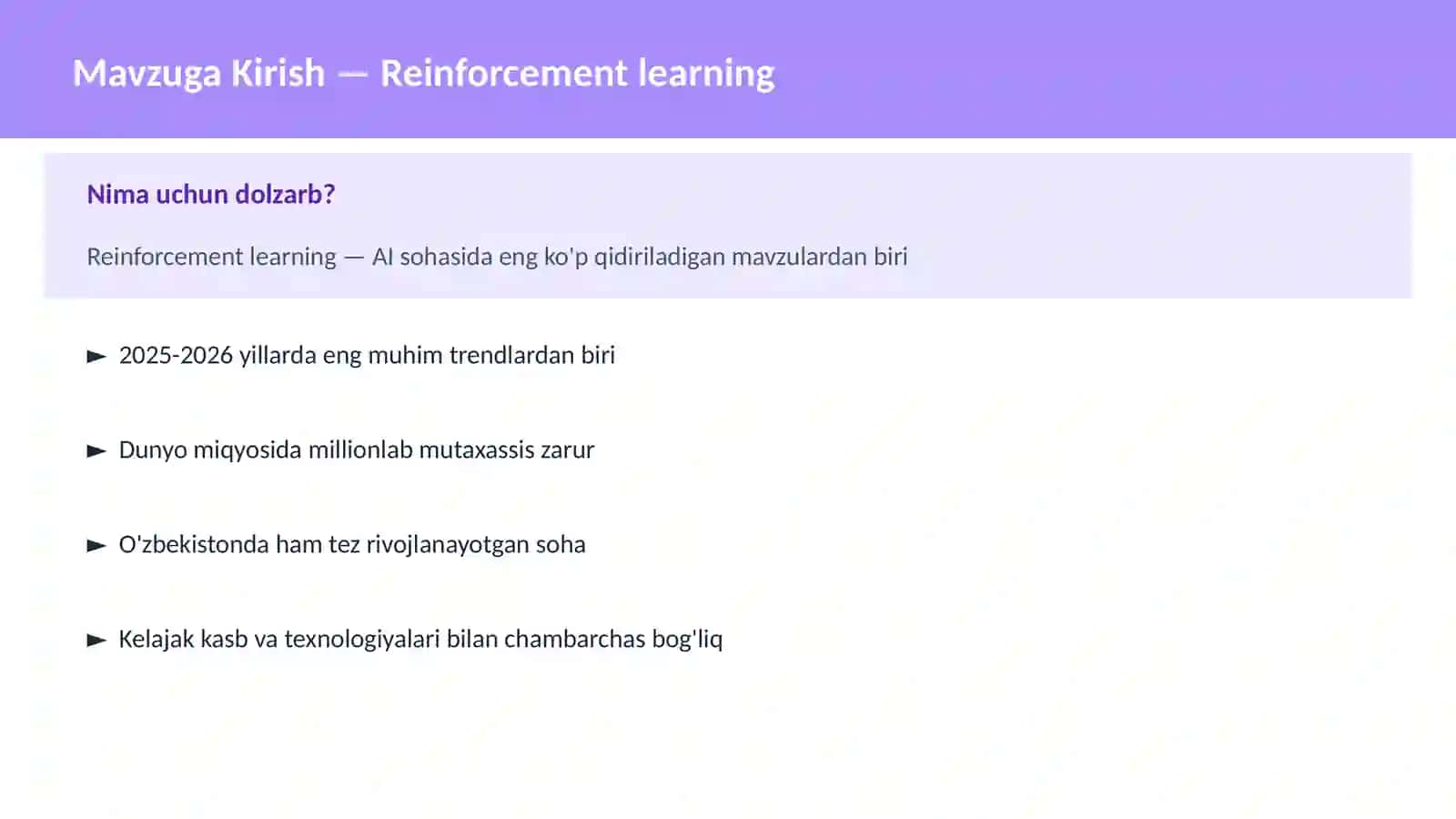 AI | MACHINE LEARNING ASOSLARI 2