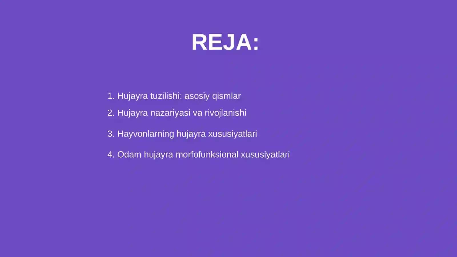 Hujayra tuzilishi 2