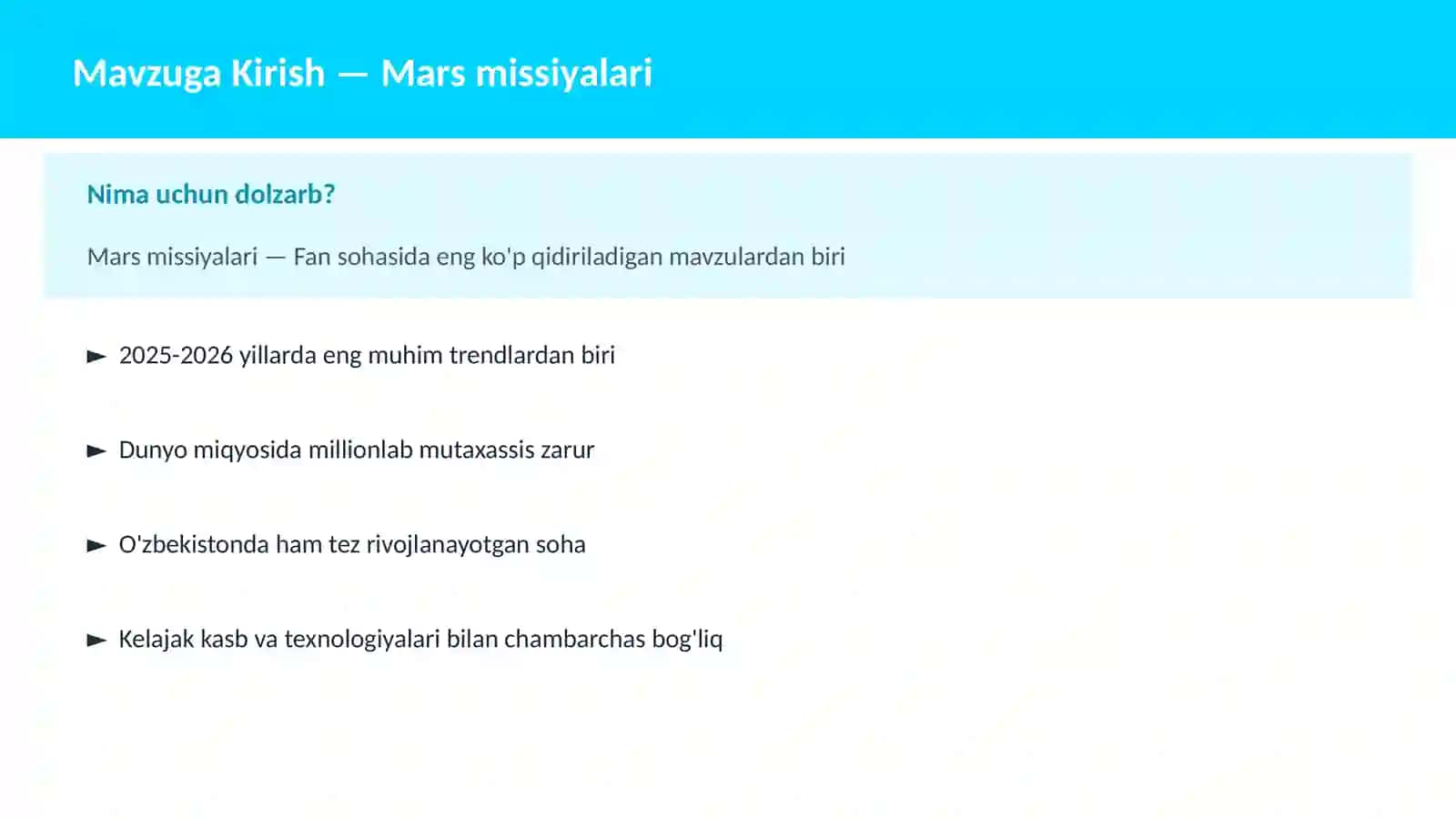 Mars missiyalari 2
