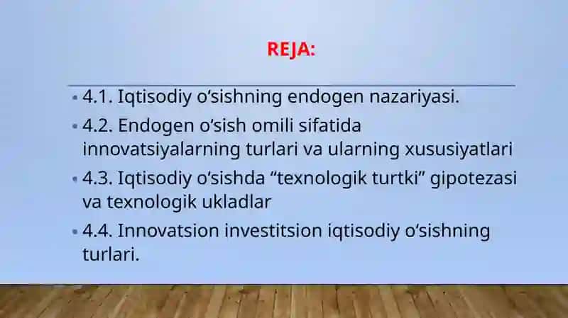 O’sish dvigateli 2