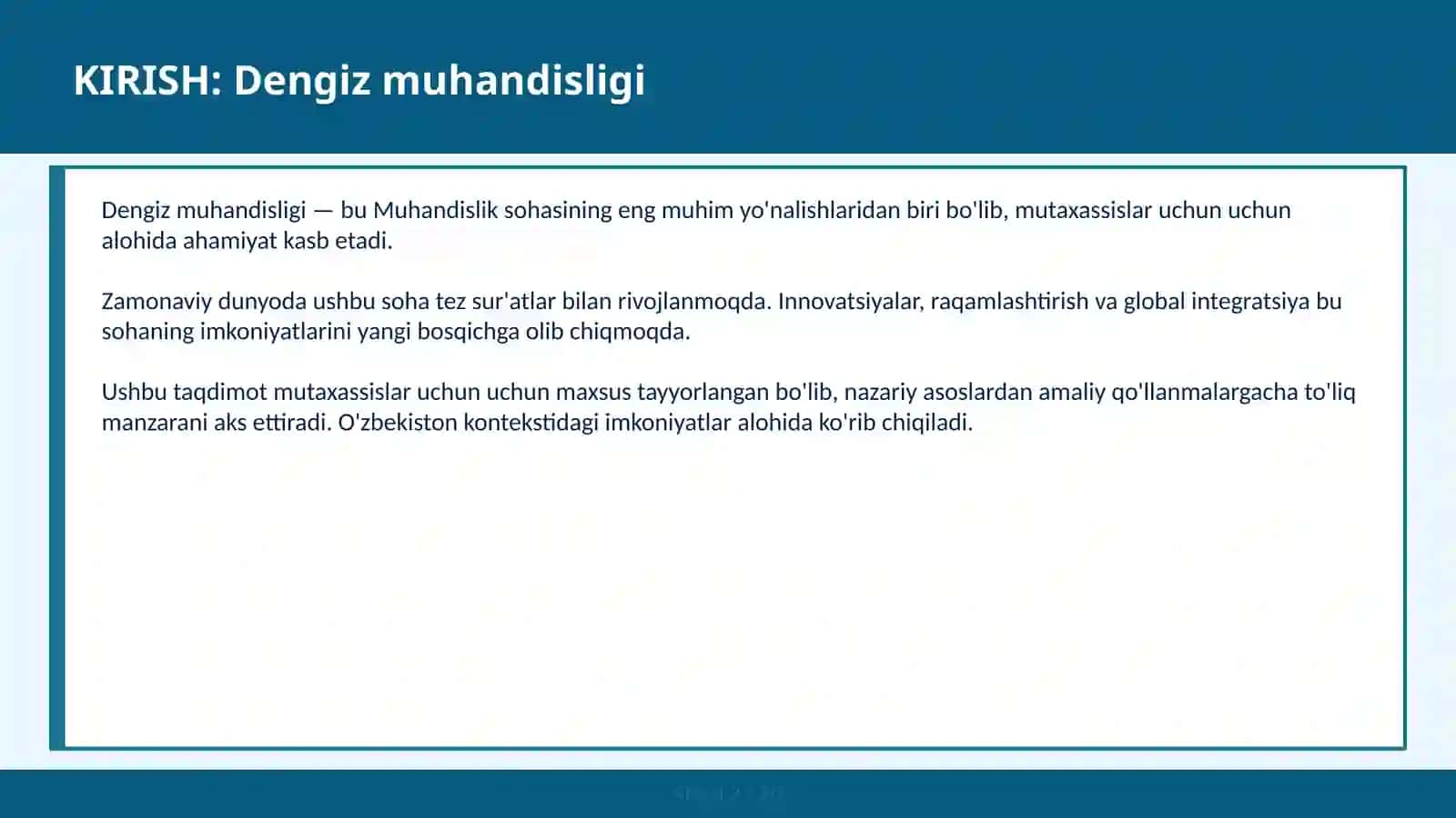 Dengiz muhandisligi 2