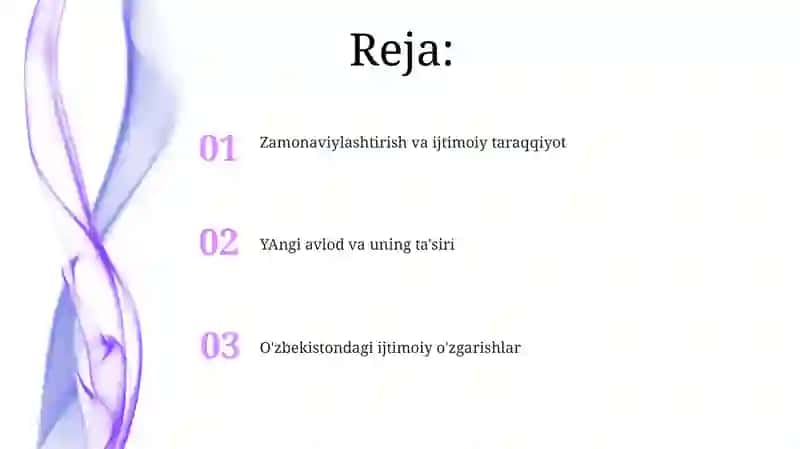 Oʻzbekiston respublikasidagi ijtimoiy o'zgarishlar 2