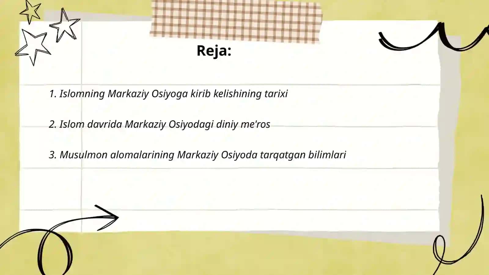 Markaziy Osiyoga islomning kirib kelishi va ijtimoiy-ma’naviy tarbiyadagi o‘zgarishlar 2