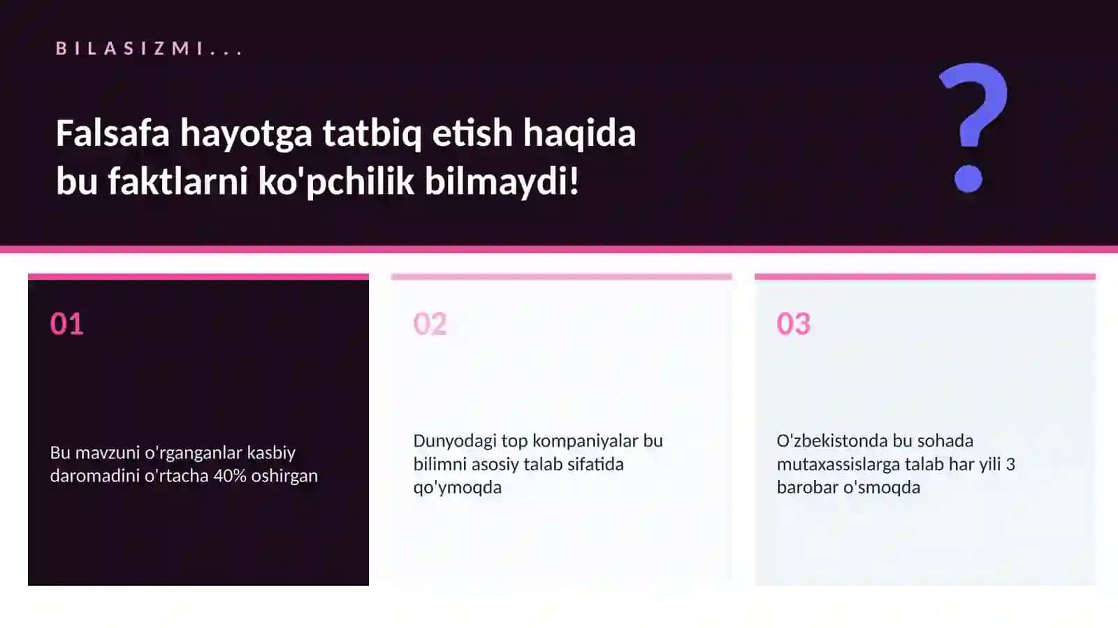 Falsafa hayotga tatbiq etish 2