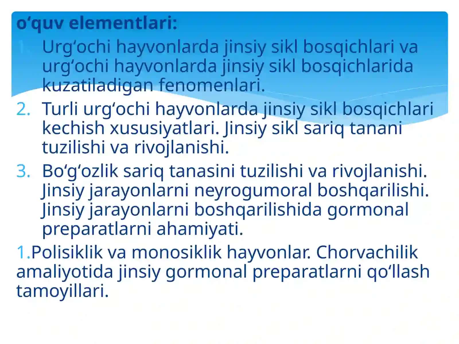 HAYVONLARDA JINSIY SIKL FIZIOLOGIYASI 2