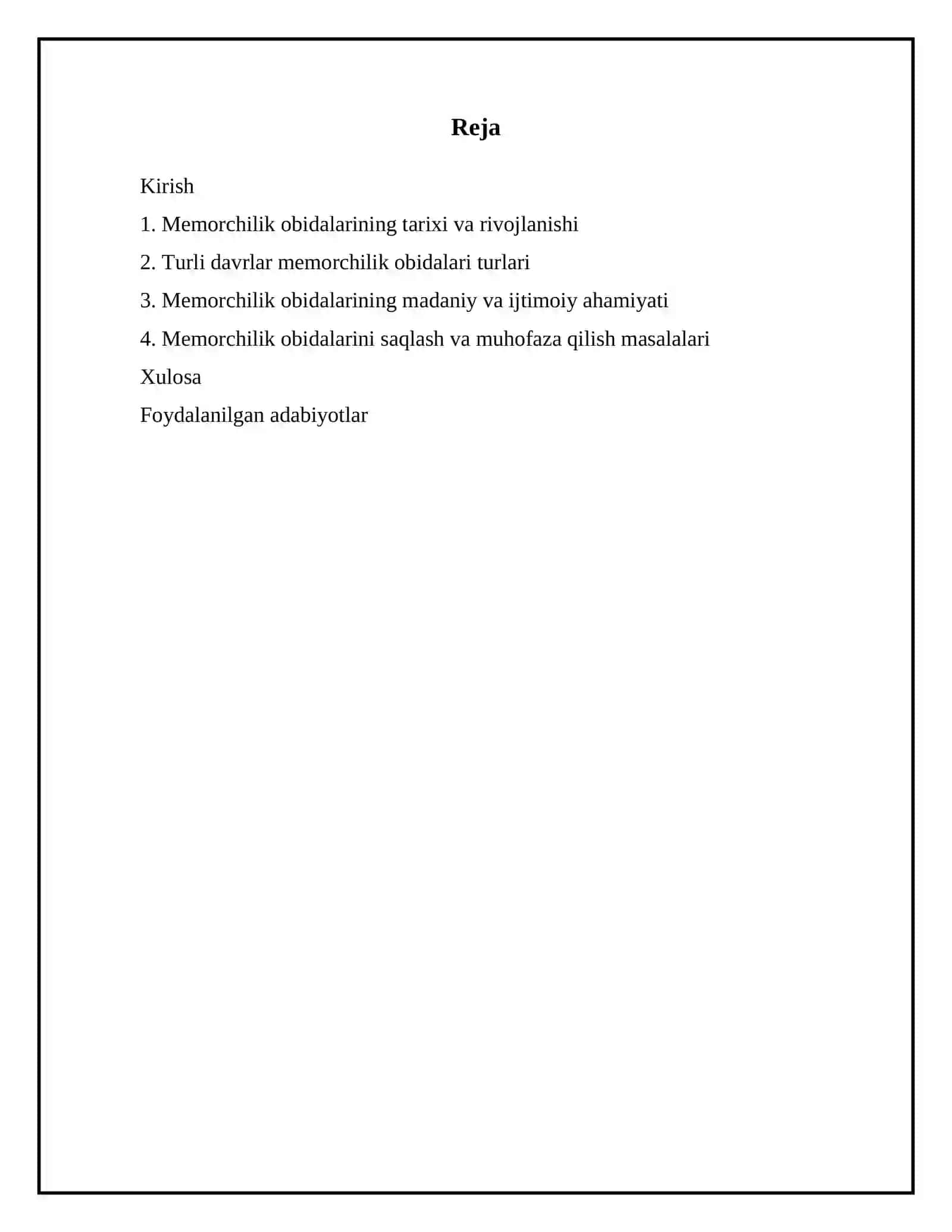 Memorchilik obidalari 2