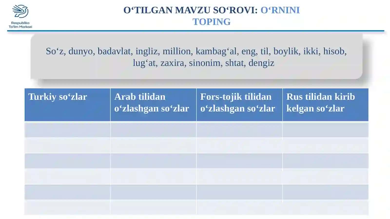 Ona tili va adabiyot fani O‘quvchisi 2