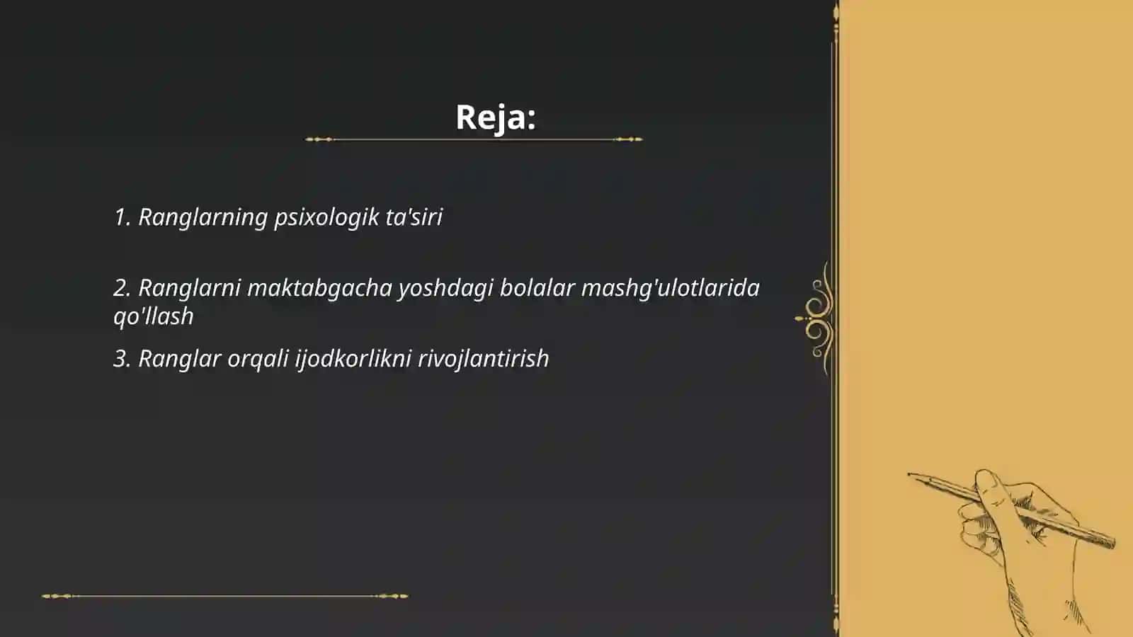 Mashgʻulotlarda ranglardan foydalanish 2