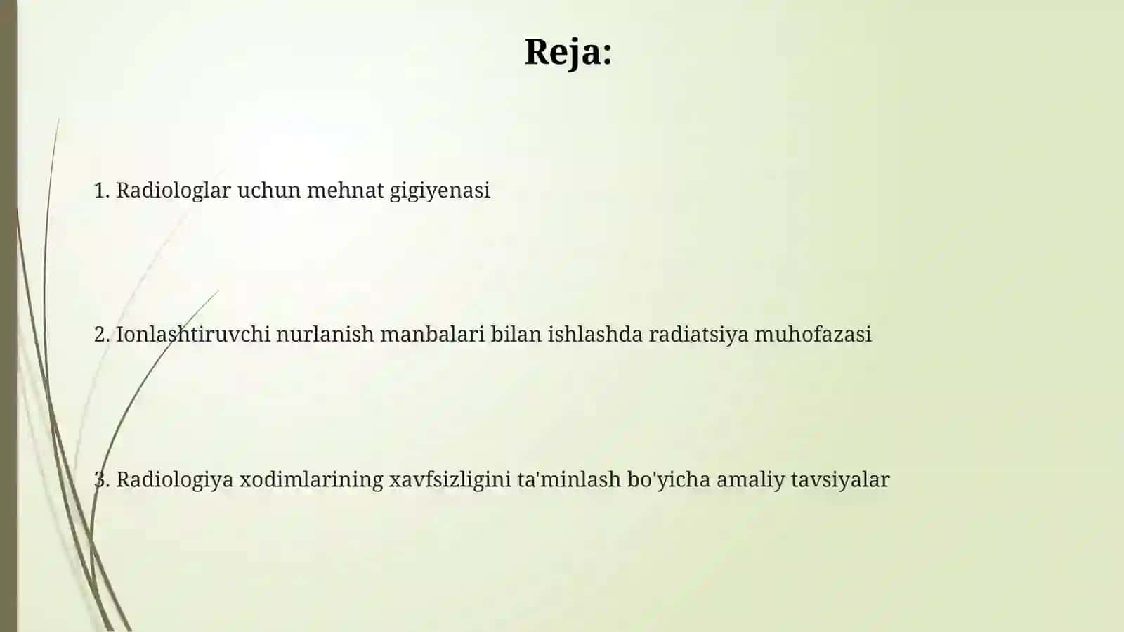 Rentgenologning mehnat gigiyenasiva ionlashtiruvchi nur manbalarida ishlashda himoyalanish 2