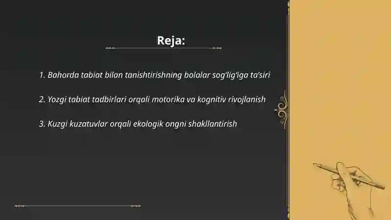 Jildin harqiyli mawsimlerinde tabiyat penen tanistiriwdin ahmiyeti 2