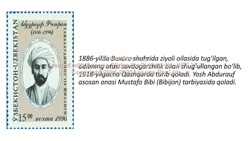 JADID MA’RIFATPARVARLARINING O’LKA IJTIMOIY-MA’NAVIY HAYOTIDA TUTGAN O’RNI (ABDURAUF FITRAT) 2