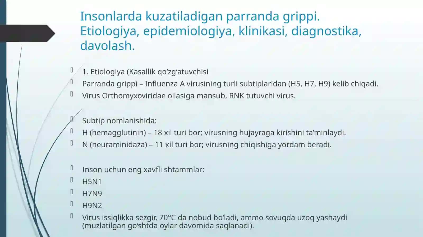Yuqumli kasalliklar fanidan tayyorlagan mustaqil ishi 2