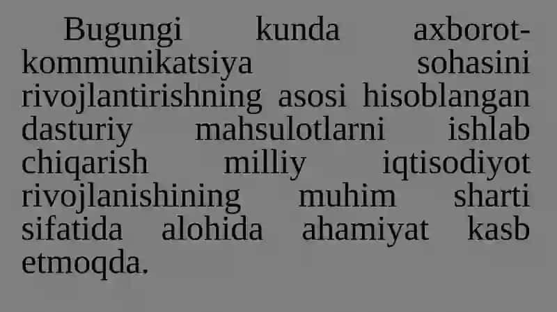 Iqtisodiyotda qo'llanilgan amaliy dasturiy mahsulotlar 2