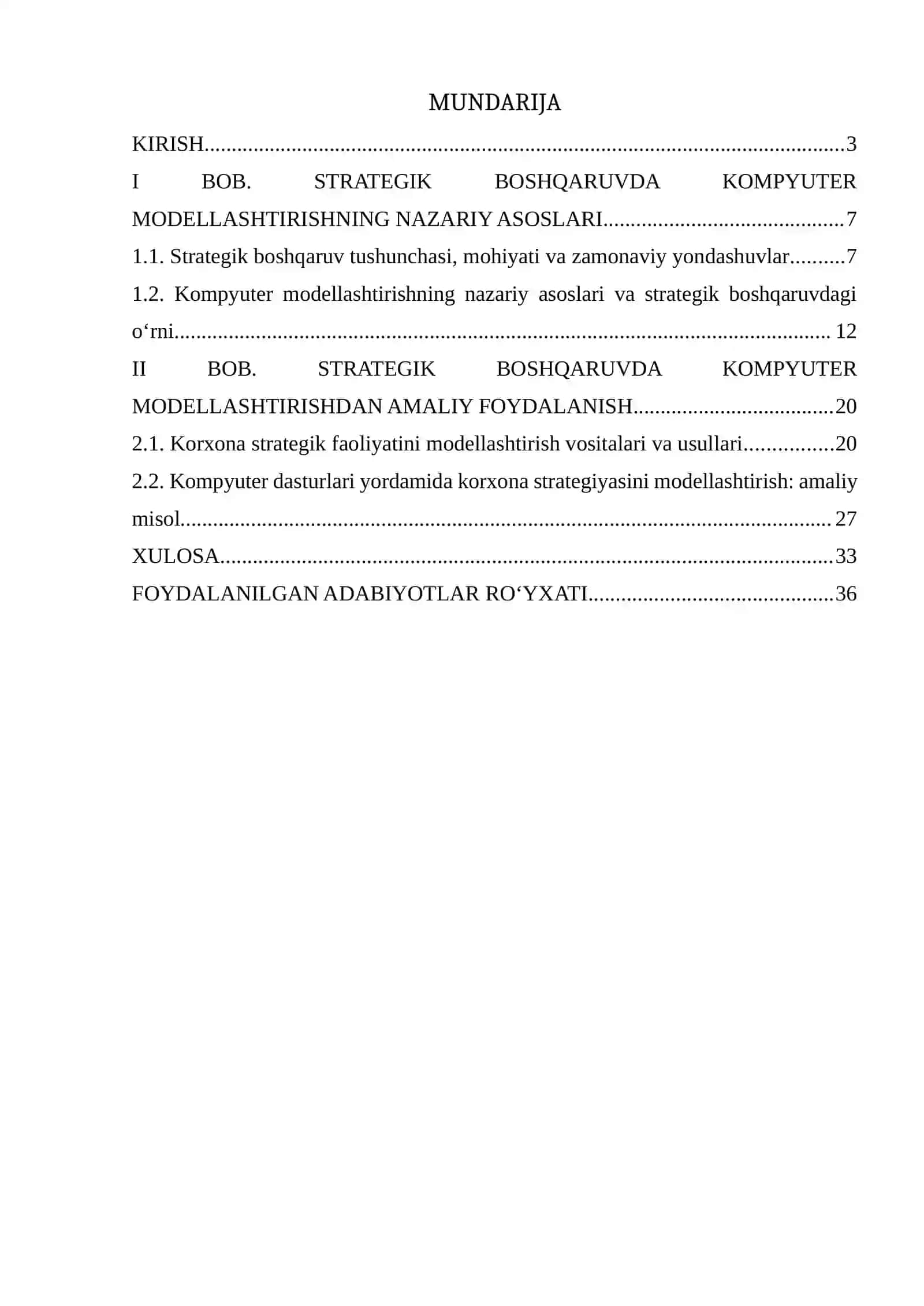 STRATEGIK BOSHQARUVDA KOMPYUTER MODELLASHTIRISH 2