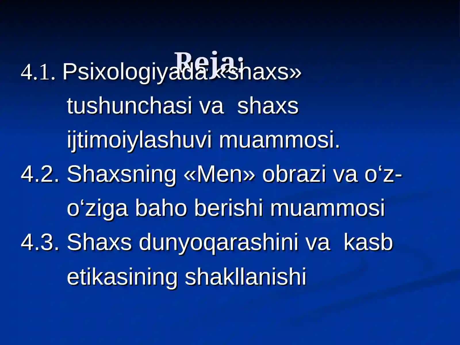 SHAXSNING INDIVIDUAL, SHAXSIY RIVOJLANISHINING O’ZARO TA’SIRI 2